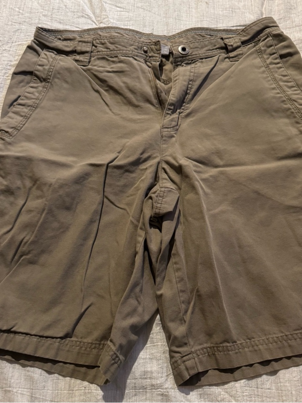 Men's Casual Tan Cotton Shorts